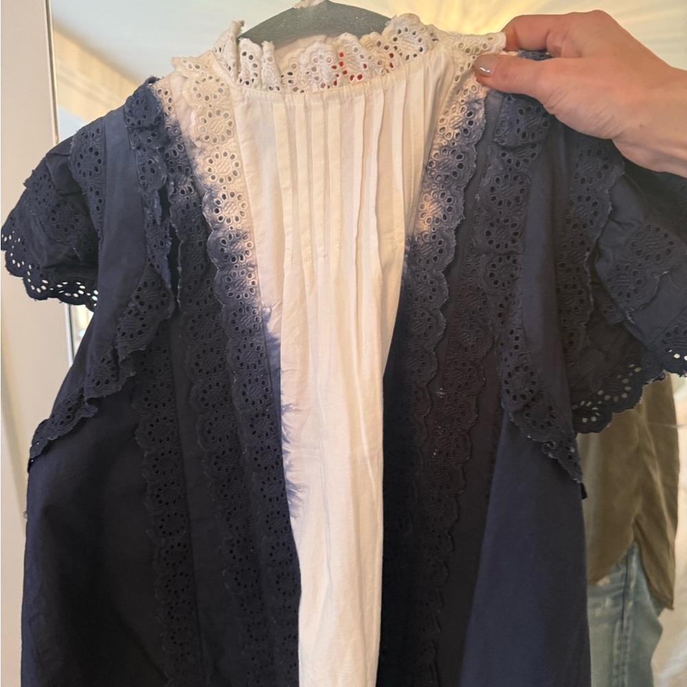 Sea smocked top